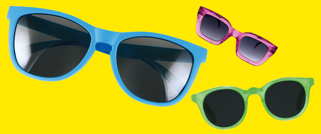 Image of three pairs of sunglasses